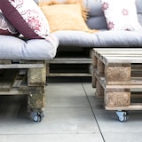 thumbnail of HMF 6720 Doppelte Schwerlastrollen mit Bremse, Polyurethan, 4 Stück, 50 mm, bis 400 kg, Grau