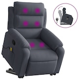 thumbnail of vidaXL Massagesessel mit Aufstehhilfe Dunkelgrau Samt