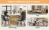 thumbnail of Esstisch rund 80x80x76  Weiß+Gold MDF Tischplatte Metallbeine mit marmorierter Optik für Esszimmer Wohnzimmer Büro verstellbare Bodenschoner