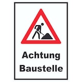 thumbnail of Achtung Baustelle Schild Arbeitsstelle A0 (841x1189mm)