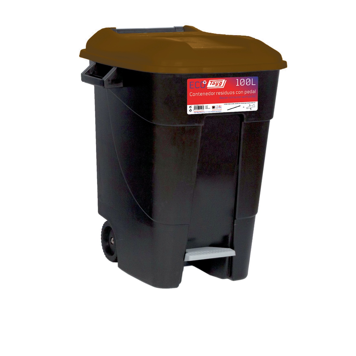Eco Tayg Cubo de basura 100 L. NE/MA. C/Pedal
