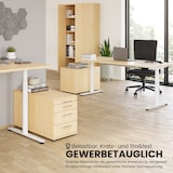 thumbnail of bümö Rollcontainer mit Hängeregister für Hängeordner, Container abschließbar in weiß - Rollwagen mit Hängeregistratur als Schreibtisch Unterschrank