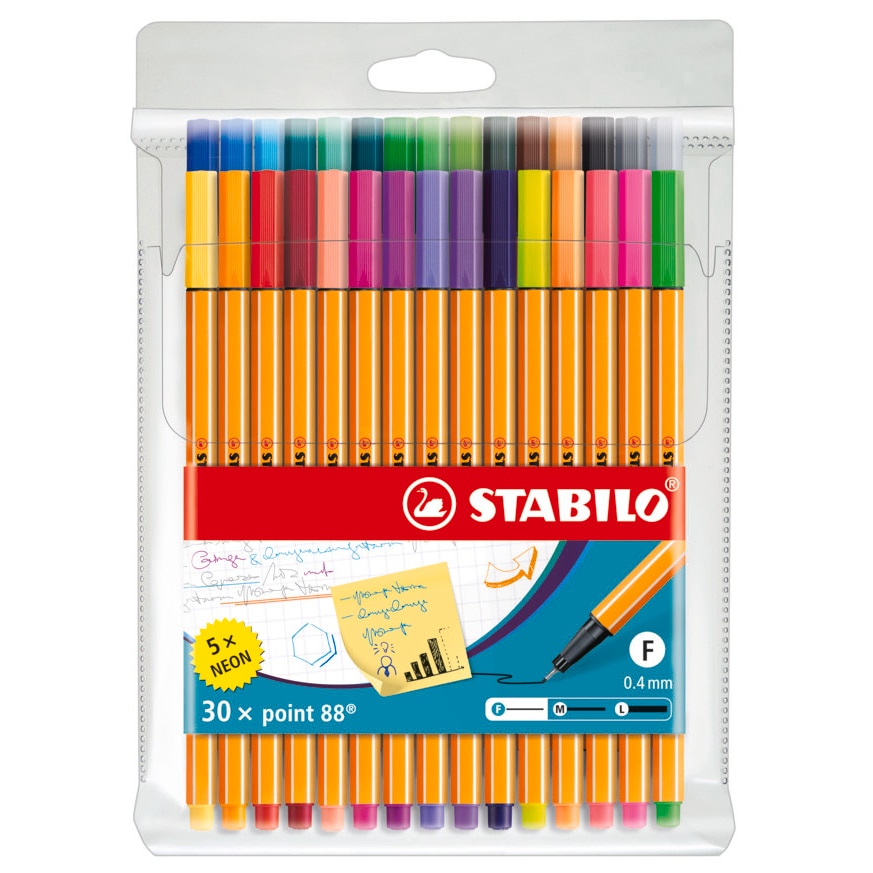 Fineliner point 88 Etui mit 30 Stiften