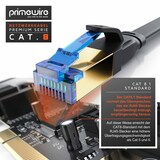 thumbnail of Primewire Flachbandpatchkabel CAT 8 - Gigabit Ethernet LAN Kabel - 40 Gbit/s - S/FTP PIMF Schirmung - Netzwerkkabel - 3m