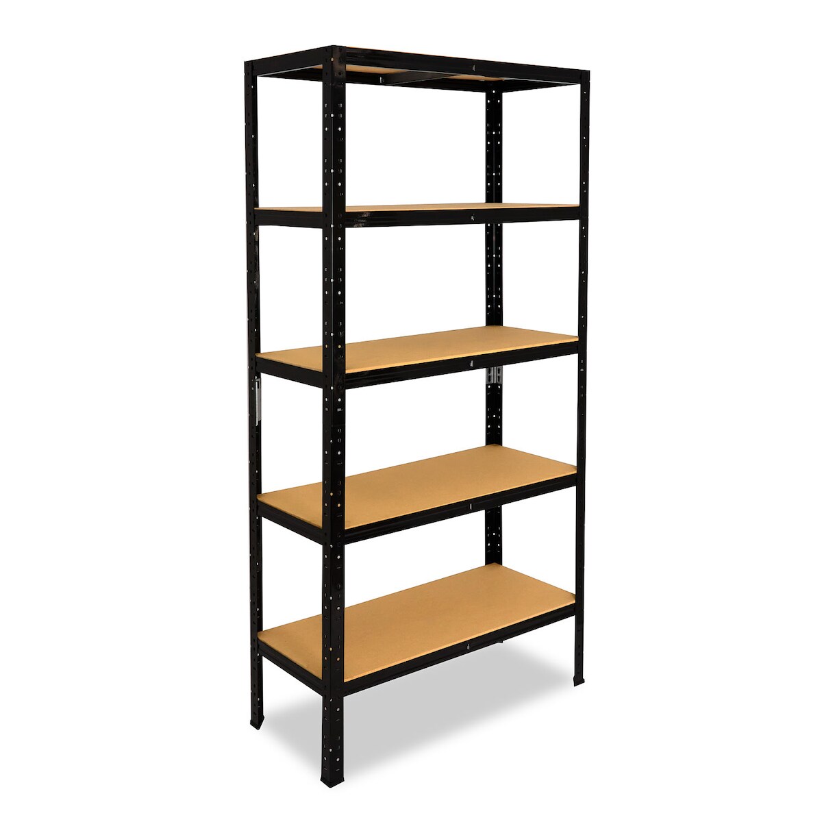 shelfplaza BLACK 200x50x45 cm Schwerlastregal in schwarz mit 5 Böden und 175 kg Traglast pro Boden