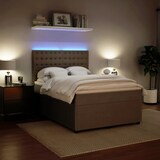 thumbnail of vidaXL Boxspringbett mit Matratze Hellgrau 160x200 cm Samt