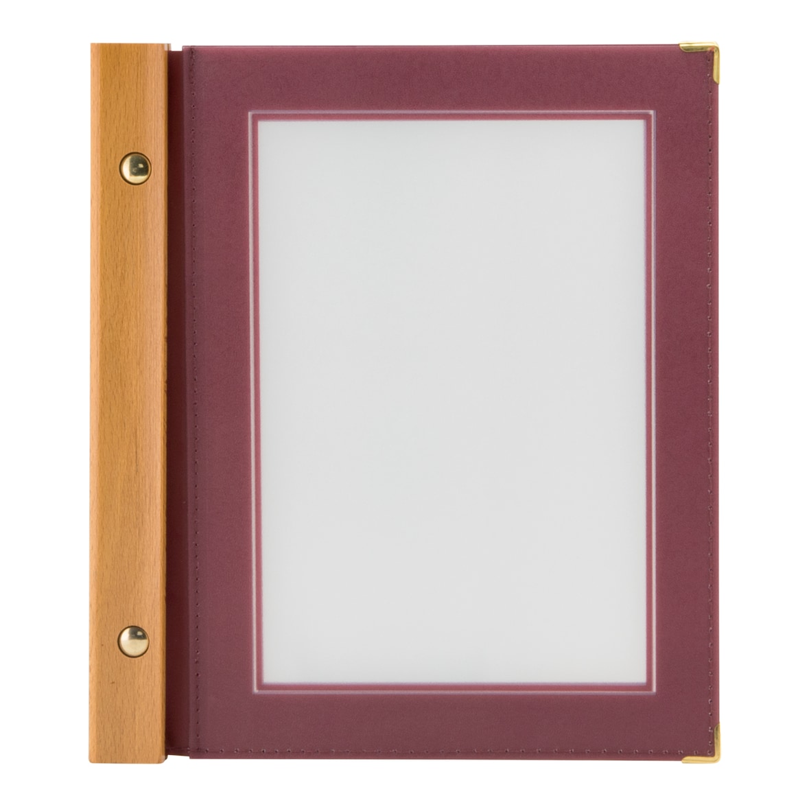 Securit® Speisekartenhülle A5 "Wood" - Bordeaux - 4 Seiten