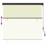 thumbnail of vidaXL Rollo mit Vorhängen Creme 180 x 250 cm Stoff und Aluminium