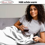thumbnail of Kuscheldecke Weiß 220x240 cm Wolldecke Fleece extra weiche Wohndecke Sofa