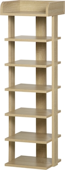 Well Home Scarpiera In Legno Naturale 3 Ripiani 77x26x40 Cm - Mobile Da Ingresso Pratico Ed Elegante