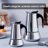 thumbnail of Lacor – 62031 – italienische Kaffeemaschine Milan, Express-Kaffeemaschine, Edelstahl 18/10, Fassungsvermögen für 10 Tassen