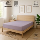 thumbnail of EXKLUSIV HEIMTEXTIL Frottee Spannbettlaken 120 x 200 cm Flieder 80% Baumwolle 20% Polyester  Öko - Tex Zertifiziert Bed-Sheet Bettlaken Spannbetttuch