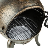 thumbnail of tectake Estufa de leña de hierro fundido para terraza  gris - 402197