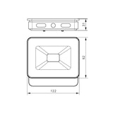 thumbnail of Foco LED negro 175-265 V CA 10 W 6000 K