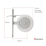 thumbnail of BAUHELD Rollladen Gurtwickler Unterputz 185mm Maxi - Mit Abdeckplatte