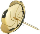 thumbnail of 4 Kranzteller, Kerzenstecker Lotos in polierten Gold, Durchmesser 12 cm mit abschraubaren Dorn