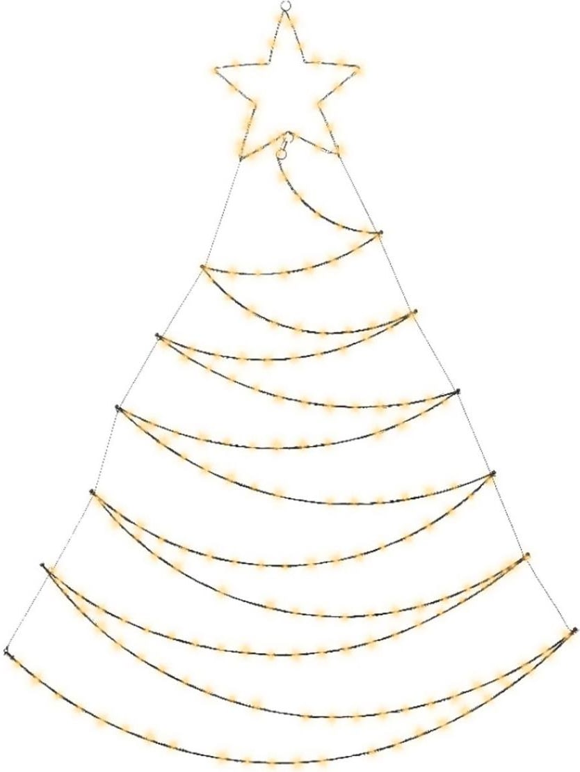 LED Tannenbaum Metallbaum beleuchtet Wanddeko Weihnachtsdeko 1,5m für Außen