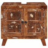 thumbnail of Helloshop26 - Moderner Badezimmerschrank mit 2 Ablagen 60 x 33 x 55 cm aus recyceltem braunem Holz 02_0058084