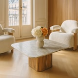 thumbnail of Now's Home - Table basse en marbre gris et pied en bois d'acacia