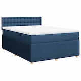 thumbnail of vidaXL Boxspringbett mit Matratze Blau 140x190 cm Stoff