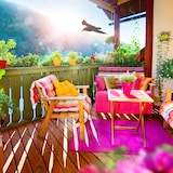 thumbnail of Relaxdays Taubenschreck Krähe, Dekofigur als Vogelscheuche, fliegender Rabe für Taubenabwehr, Gartenfigur Vogel, schwarz