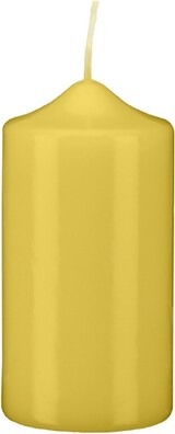 thumbnail of Stumpen Kerzen Mustard Senf 30 x Ø 9 cm, 6 Stück getauchte Stumpenkerzen mit Spitzkopf in RAL Qualität