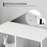 thumbnail of Bücherregal Aufbewahrungsregal 50x24x80 cm mit 5 offenen Würfeln flexibel horizontal oder vertikal Spanplatte Weiß mit Kippschutz
