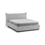 thumbnail of Dmora Letto matrimoniale Cloide, Letto contenitore con rivestimento in tessuto, 100% Made in Italy, con materasso Cm 160x200 incluso, Bianco