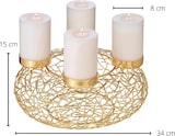 thumbnail of Adventskranz Milano (ø 34 cm), goldfarben, glänzend, Edelstahl
