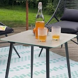 thumbnail of Großer Garten-Couchtisch aus grauem Stahl