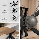 thumbnail of Pés de mesa Hardwick preto industrial/150x78x71 cm