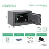thumbnail of ARREGUI Classe T20EB Coffre-fort en acier avec serrure électronique, coffre à code, avec clé de secours, 20 x 31 x 20 x 20 cm, 9L