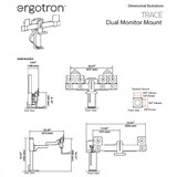 thumbnail of Ergotron TRACE Monitorhalterung für 2 Monitore (45-631-216), weiß