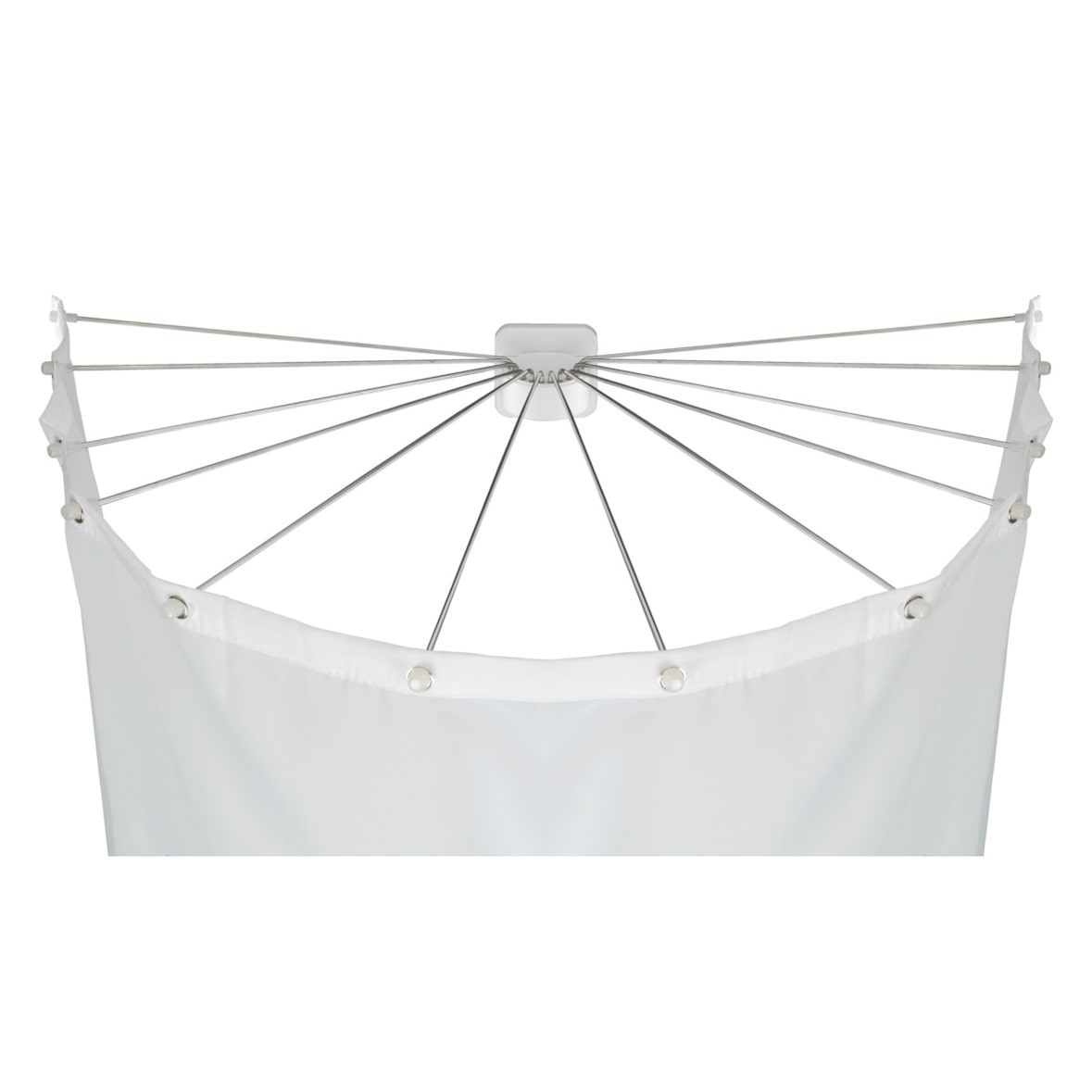 WENKO Duschschirm mit 12 Armen Edelstahl