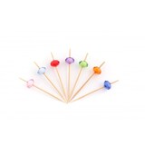 thumbnail of Picker mit Perle brilliant assorti aus Bambus, 70 mm, 150 Stück