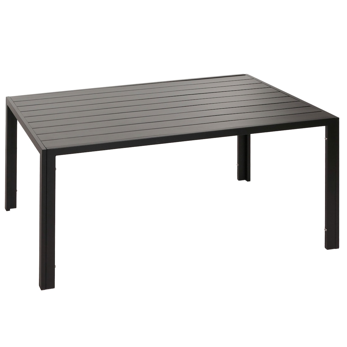 Décoshop26 - Moderne rechthoekige tuintafel 72 x 140 x 80 cm elegant ontwerp in antraciet aluminium 04_0010090