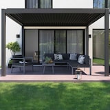 thumbnail of Pérgola bioclimática motorizada autoportante de 3x4m con iluminación y 3 toldos