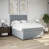 thumbnail of vidaXL Boxspringbett mit Matratze Hellgrau 140x190 cm Stoff