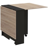 thumbnail of HOMCOM mesa plegable de comedor mesa de cocina plegable con ruedas alas abatibles y estantes mesa plegable para 4-6 personas 75x140x74 cm natural