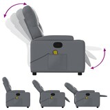 thumbnail of vidaXL Massagesessel Grau Kunstleder
