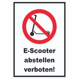 thumbnail of E- Scooter Abstellen verboten Schild Elektro -Tretroller Roller A1 (594x841mm)