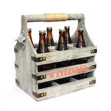 thumbnail of Bierträger mit Flaschenöffner Flaschenträger 6 Zylinder 93540 Bierkiste Holz