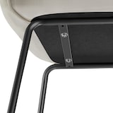 thumbnail of tectake Chaise de salle à manger en aspect velours rembourré crème et noir - 405921