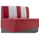 thumbnail of Gastro Sitzbank Americano Retro | Dinerbank Rot & Weiß | 120 cm breit | Amerikanische Sitzbank