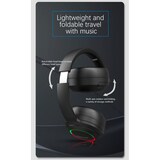 thumbnail of Auricular Bluetooth sem fios, auscultadores, auriculares, auscultadores, som surround, estéreo, USB, com luz, para PC, L800 (preto)