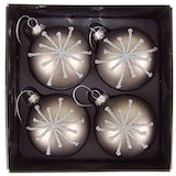thumbnail of Glas-Christbaumkugeln Perla 4er-Set Weihnachtsbaumkugeln Tannenbaumschmuck 6cm
