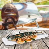 thumbnail of 2000 Pappteller Grillteller Imbissteller Teller eckig FF 8 x 23 cm Weiß KU 30b