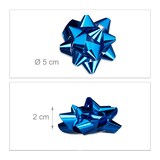 thumbnail of Relaxdays Geschenkschleifen, 200er Set, selbstklebend, Dekoschleifen für Weihnachten & Geburtstag, BxT: 5x5 cm, blau
