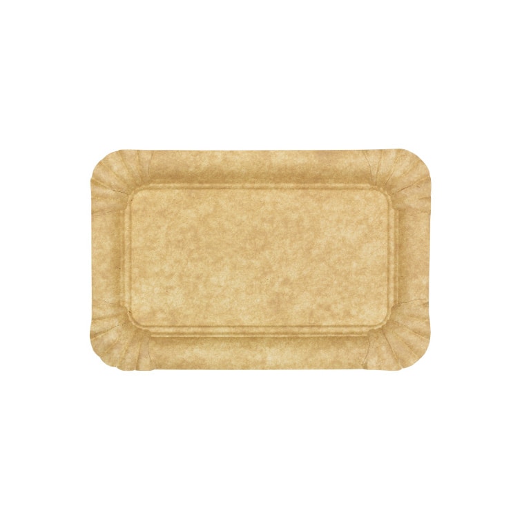 MONOUSO - Papieren Dienblad Kraft "Flower" 12x19cm 295g/m² (50 stuks)