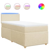 thumbnail of vidaXL Boxspringbett mit Matratze Creme 90x190 cm Stoff